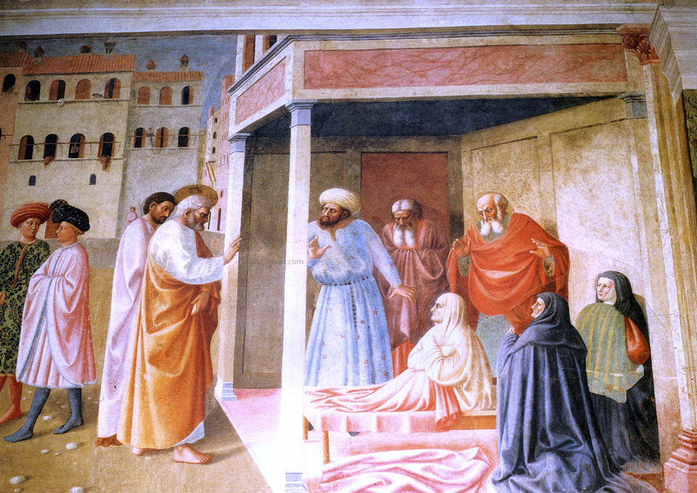 Tommaso Masolino The Resurrection of Tabatha - Canvas Print