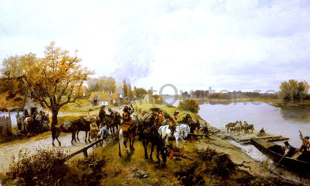 Alfred Ritter Von Malheim Friedlander The Retreat - Canvas Print