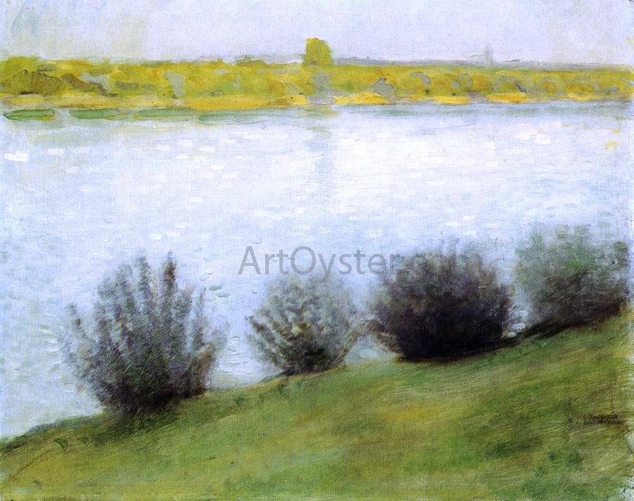August Macke The Rhine near Herzel - Canvas Print