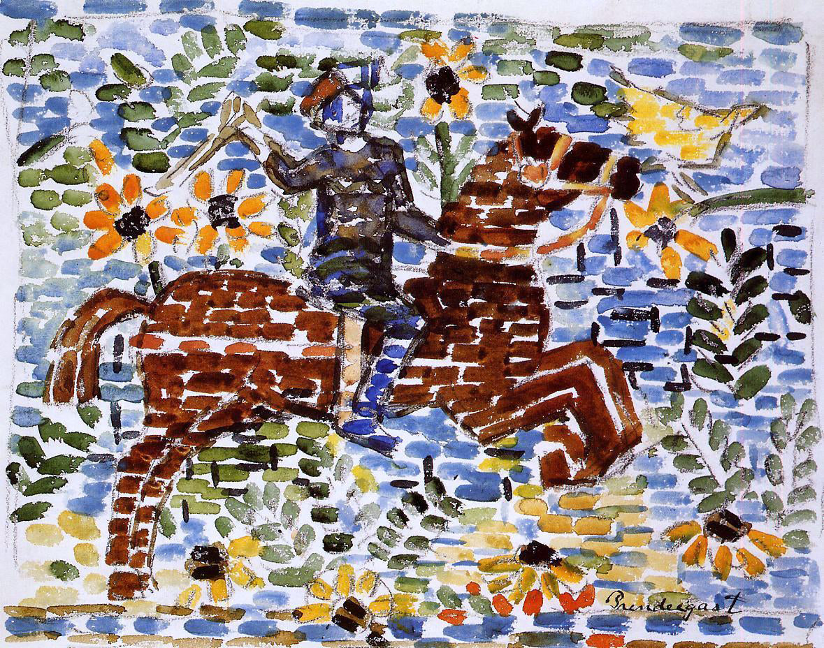 Maurice Prendergast The Rider - Canvas Print