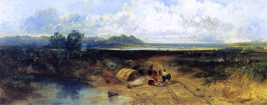 John Oakes ARA The Rivals, from Malldraeth Bay, Anglesey - Canvas Print
