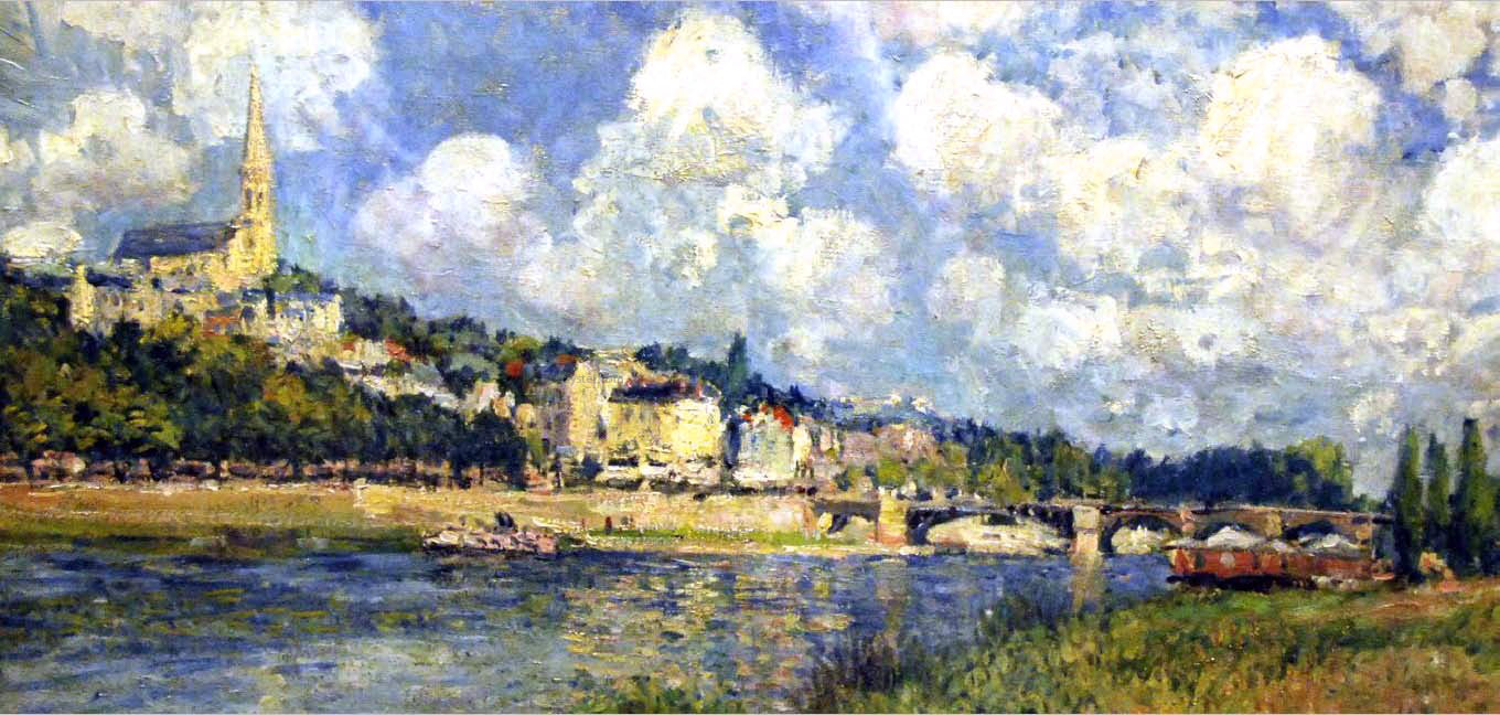 Alfred Sisley The River at Saint Cloud - Canvas Print