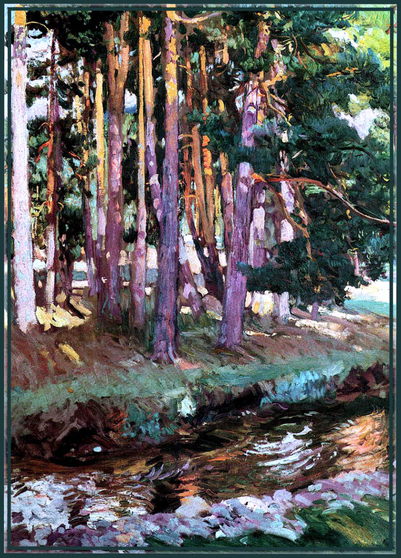 Joaquin Sorolla Y Bastida The River la Reina Valsain - Canvas Print