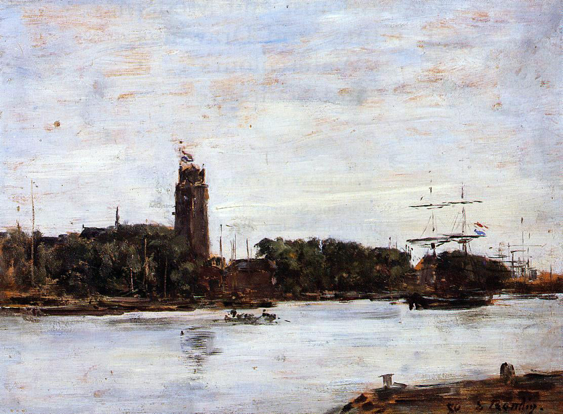 Eugene-Louis Boudin The River Scheldt - Canvas Print