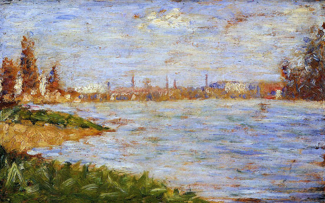 Georges Seurat The Riverbanks - Canvas Print