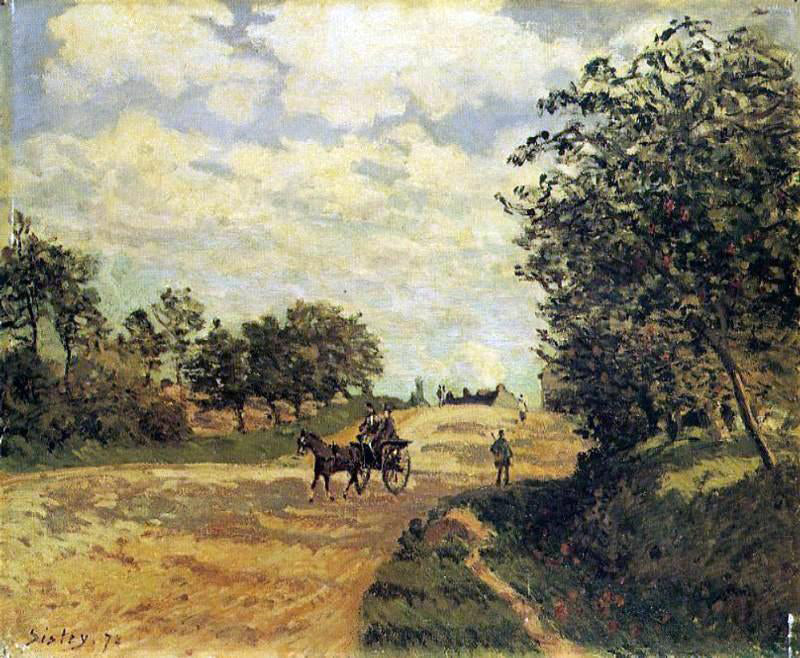 Alfred Sisley The Road from Mantes to Choisy-le-Roi - Canvas Print