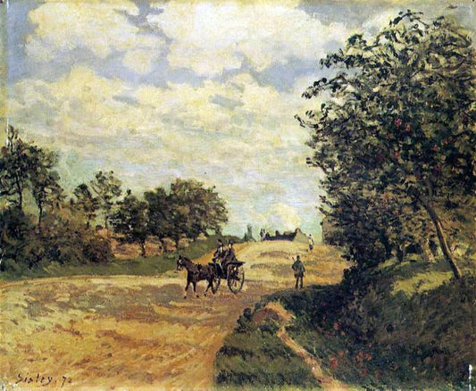 Alfred Sisley The Road from Mantes to Choisy-le-Roi - Canvas Print