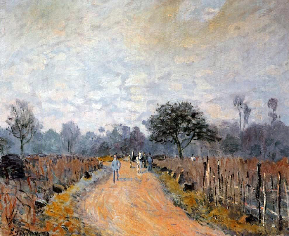 Alfred Sisley The Road from Prunay to Bougival - Canvas Print