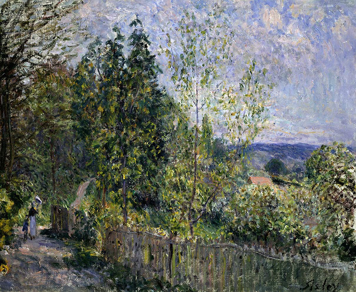 Alfred Sisley The Road in the Woods - Canvas Print
