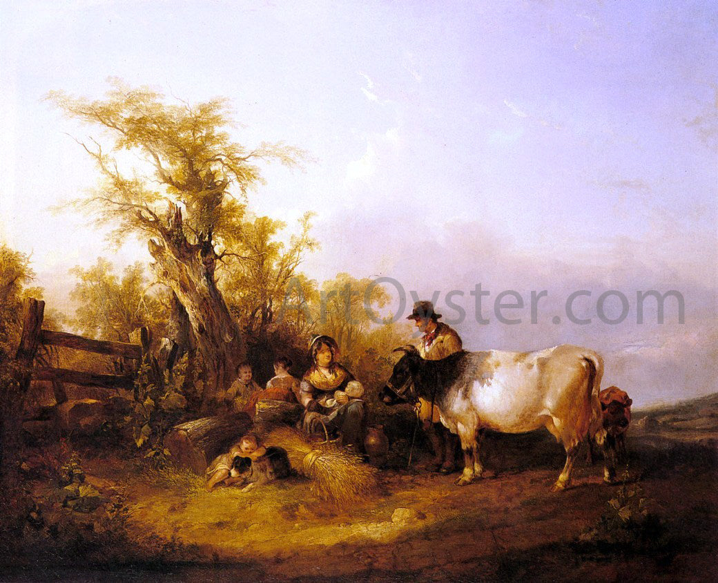 Senior William Shayer The Road To Market - Canvas Print