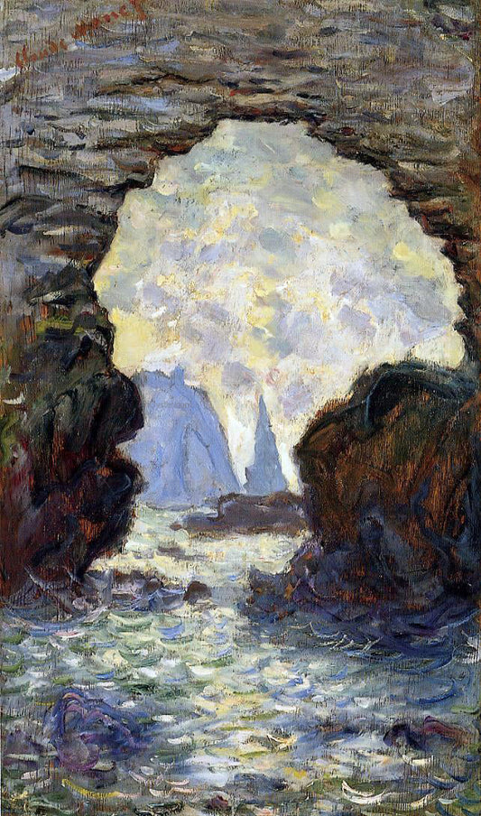 Claude Oscar Monet The Rock Needle Seen through the Porte d'Aumont - Canvas Print