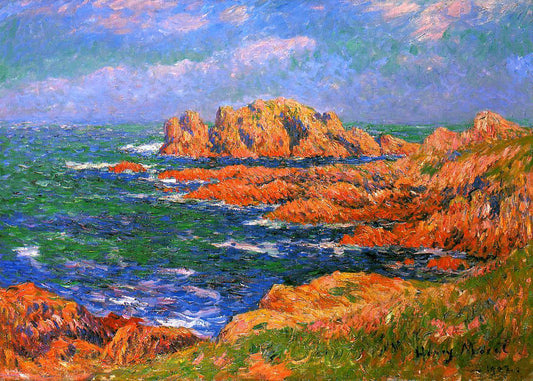 Henri Moret The Rocks at Ouessant - Canvas Print