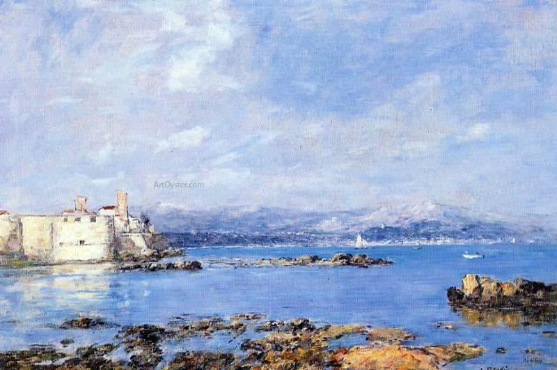 Eugene-Louis Boudin The Rocks of l'Ilette and the Fortifications - Canvas Print