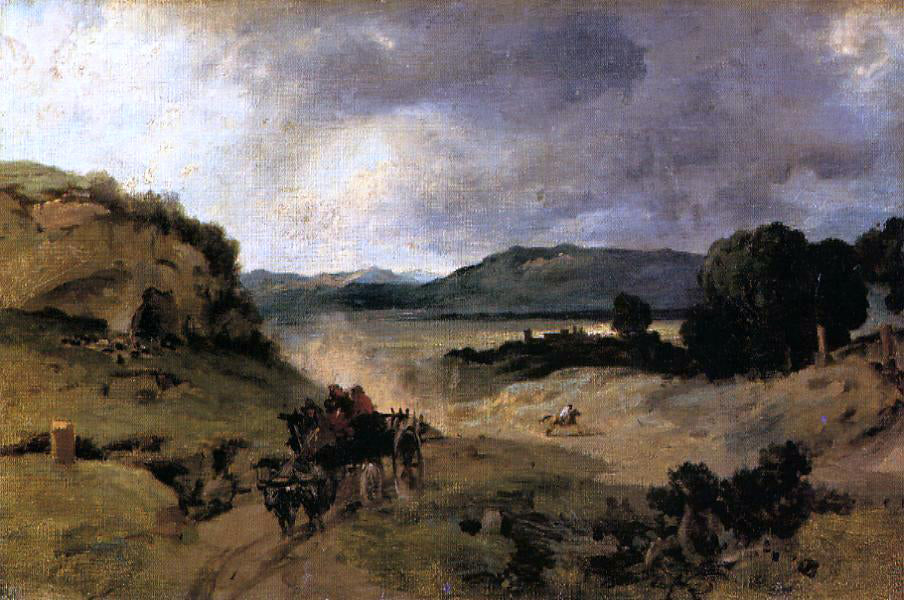 Jean-Baptiste-Camille Corot The Roman Campagna (also known as La Cervara) - Canvas Print