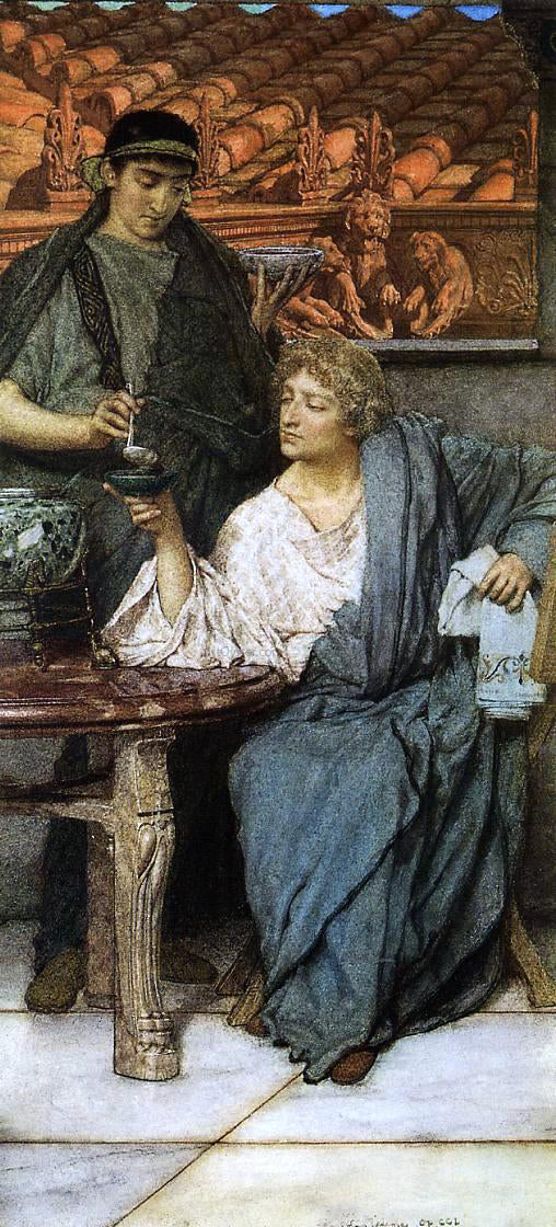Sir Lawrence Alma-Tadema The Roman Wine Tasters - Canvas Print