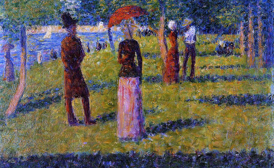 Georges Seurat The Rope-Colored Skirt - Canvas Print