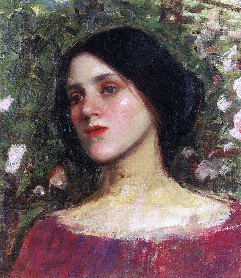 John William Waterhouse The Rose Bower - Canvas Print