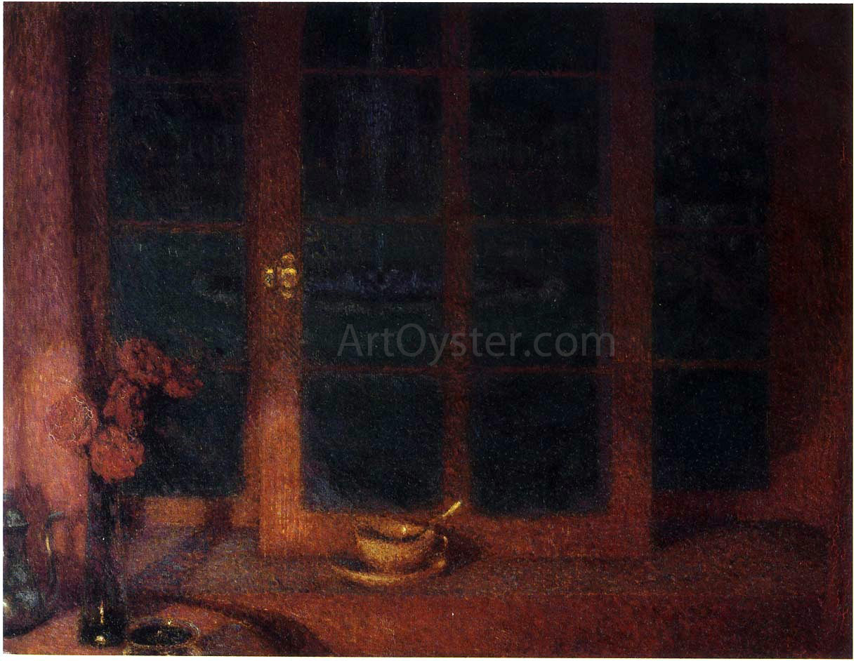 Henri Le Sidaner The Rose Window - Canvas Print