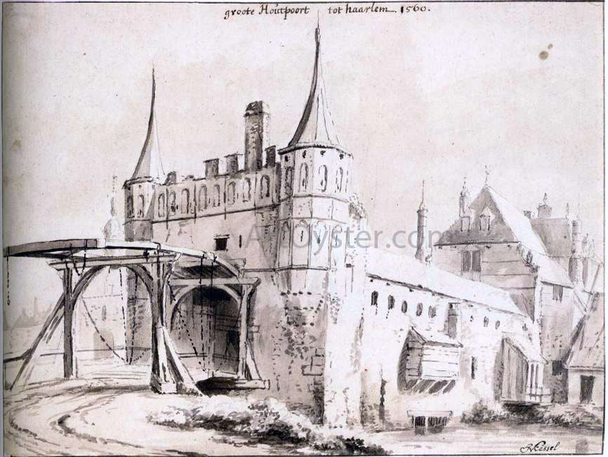 Jan Van Kessel The Rotterdam Gate at Delft - Canvas Print