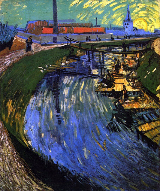 Vincent Van Gogh The Roubine du Roi Canal with Washerwomen - Canvas Print