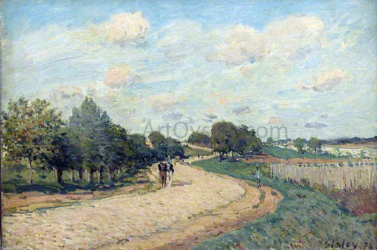 Alfred Sisley The Route to Mantes - Canvas Print