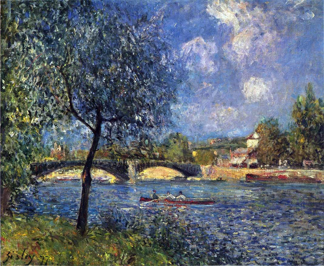Alfred Sisley The Rowers - Canvas Print