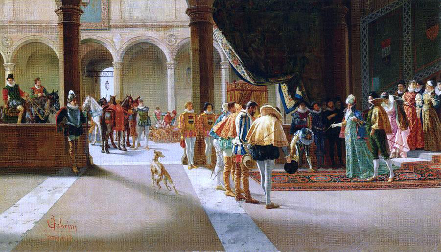 Pietro Gabrini The Royal Visit - Canvas Print