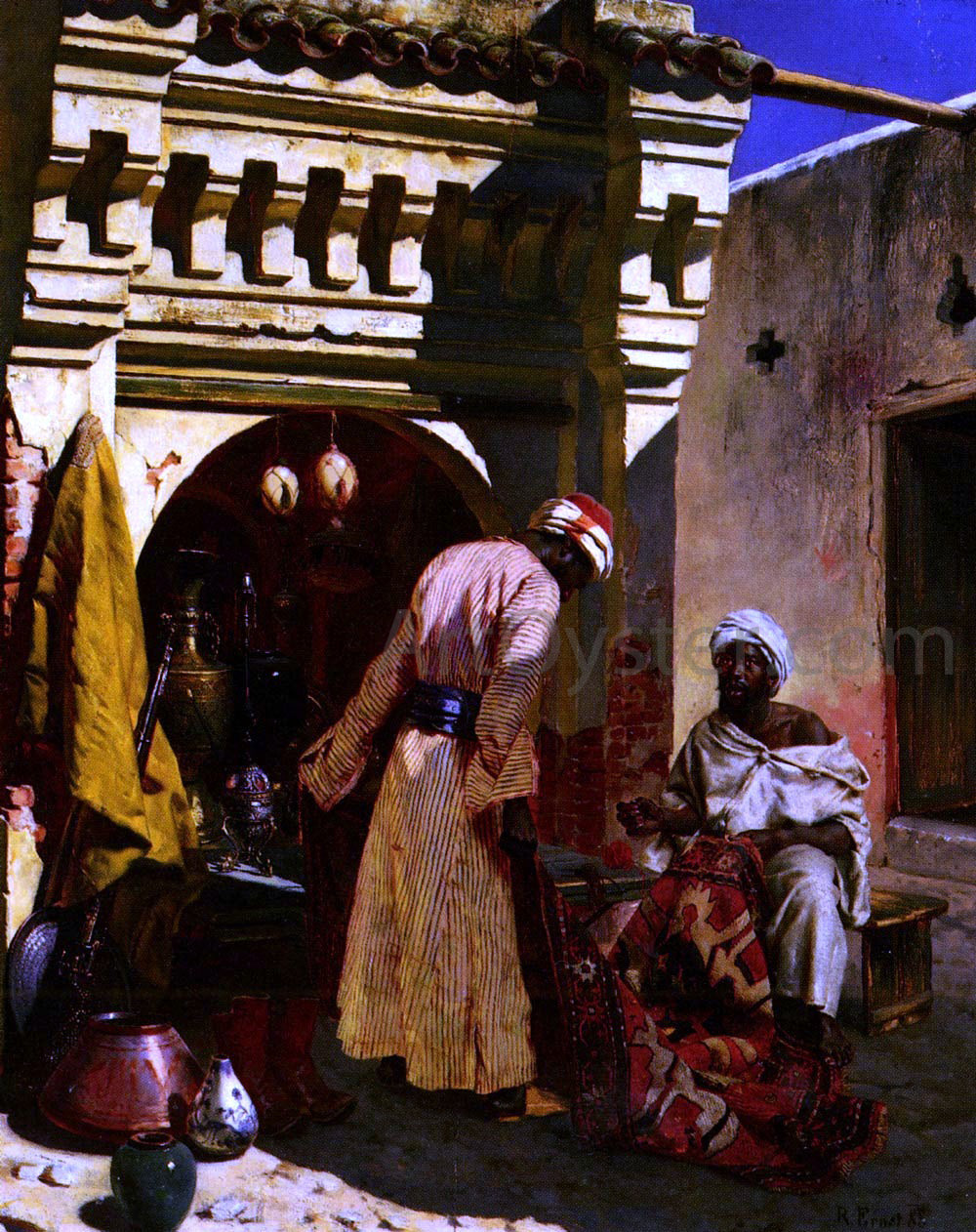 Rudolph Ernst The Rug Merchant - Canvas Print