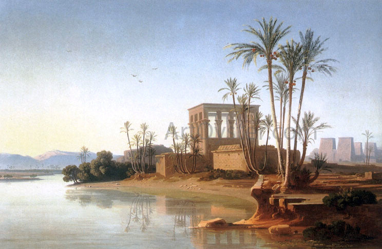 Johann Jakob Frey The Ruins at Philae, Egypt - Canvas Print