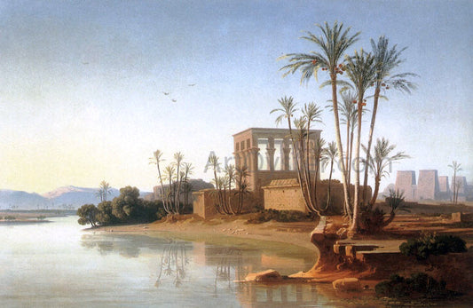 Johann Jakob Frey The Ruins at Philae, Egypt - Canvas Print