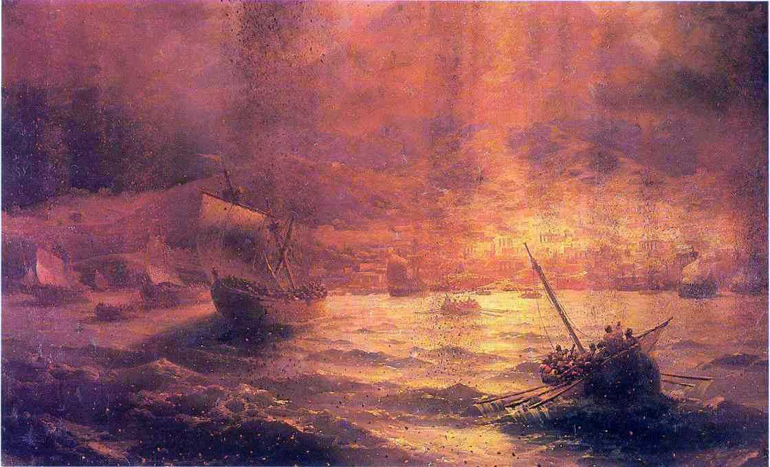 Ivan Constantinovich Aivazovsky The Ruins of Pompei - Canvas Print