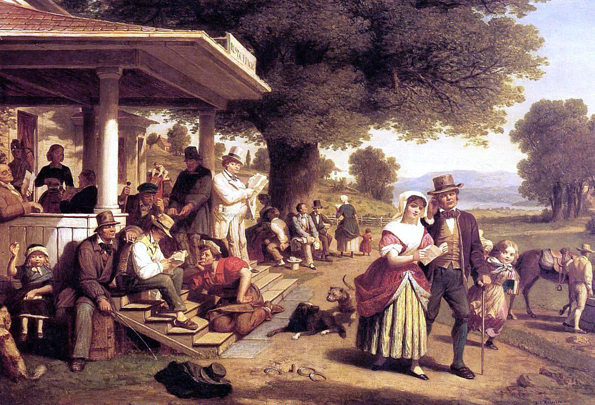 Thomas P Rossiter The Rural Post Office - Canvas Print