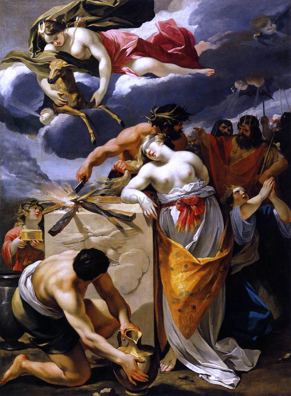Francois Perrier The Sacrifice of Iphigenia - Canvas Print