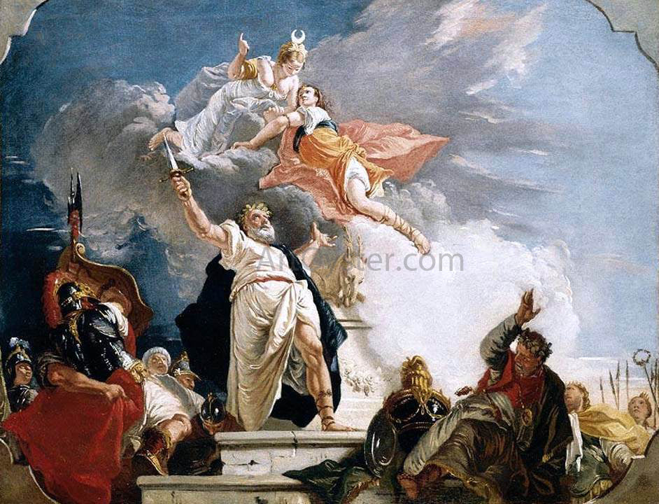 Francesco Fontebasso The Sacrifice of Iphigenia - Canvas Print