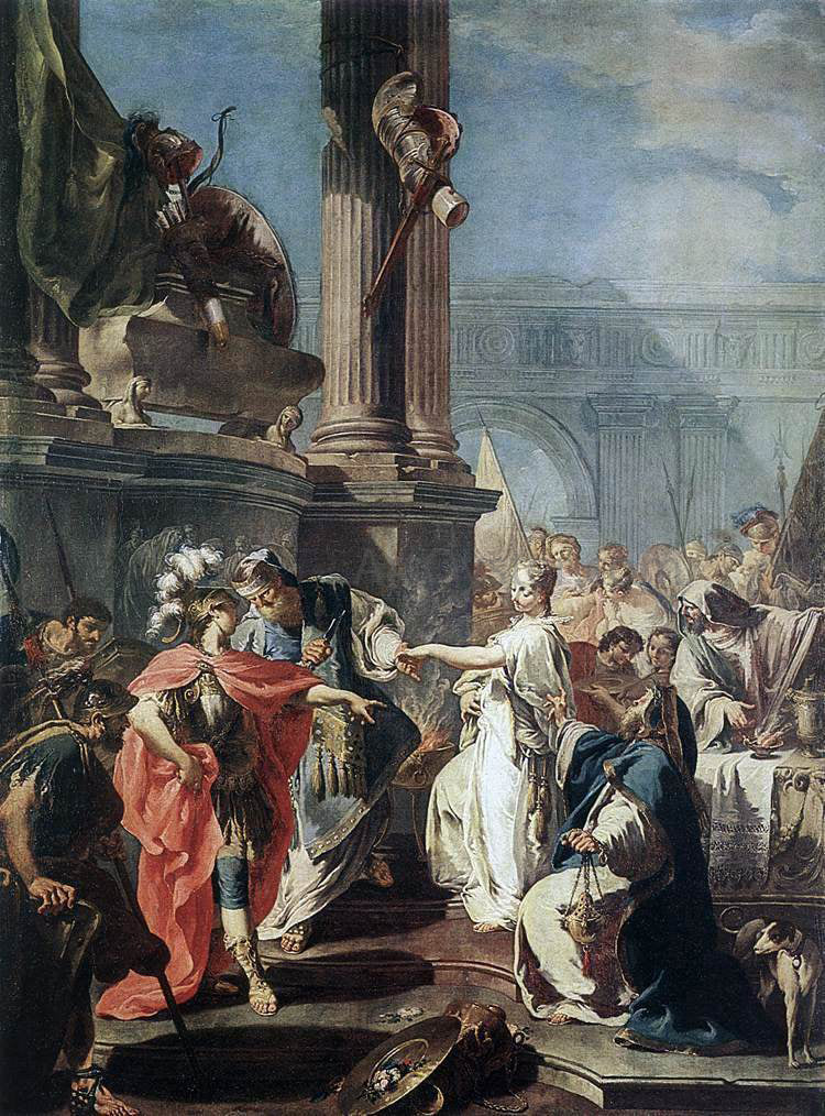 Giambattista Pittoni The Sacrifice of Polyxena - Canvas Print