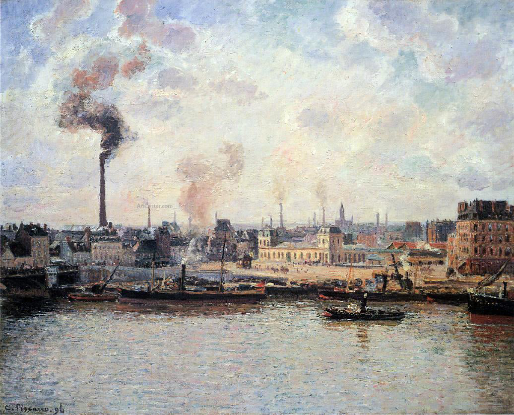 Camille Pissarro The Saint-Sever Quay, Rouen - Canvas Print