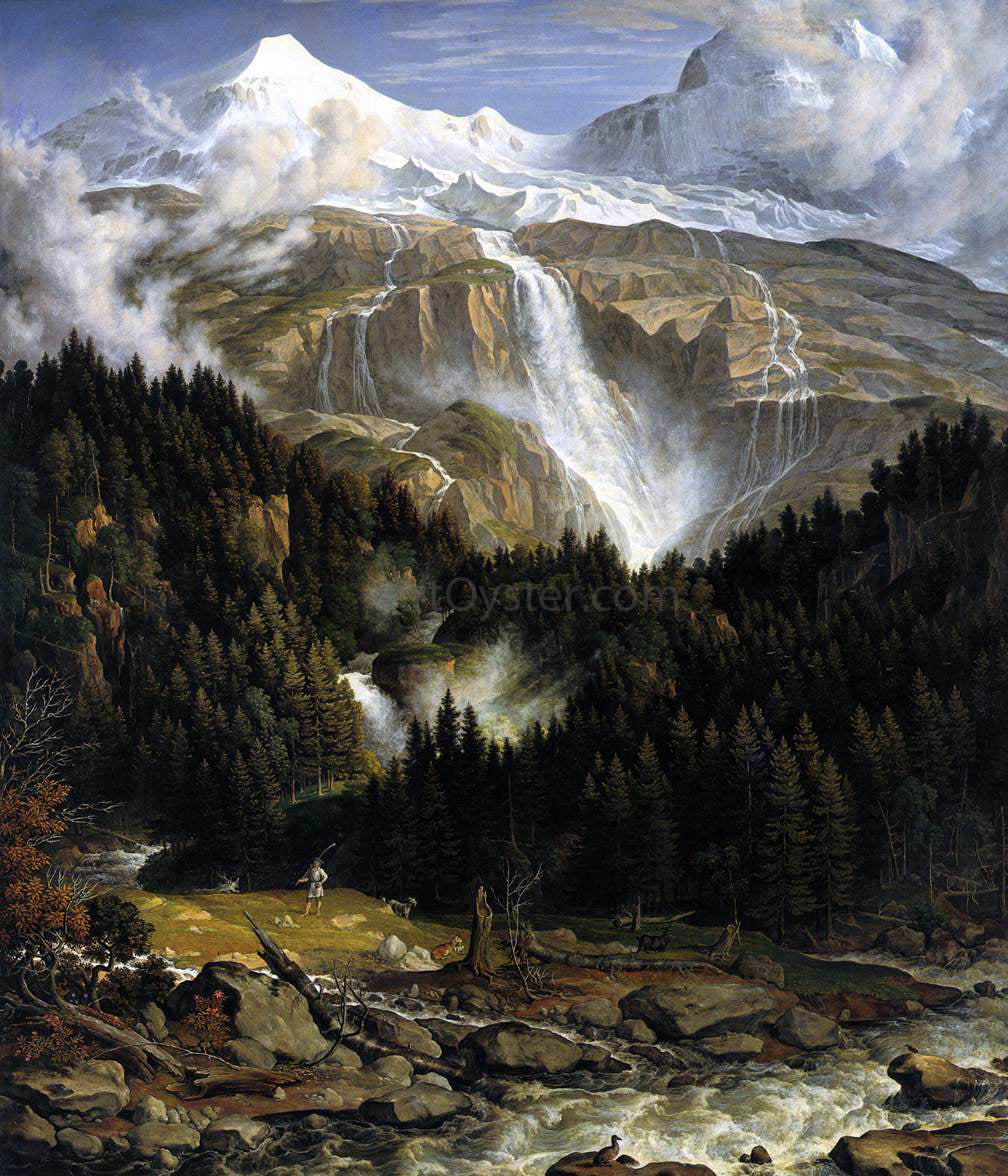 Joseph Anton Koch The Schmadribach Falls - Canvas Print