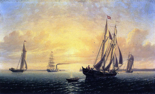 William Bradford The Schooner 'Jane' of Bath, Maine - Canvas Print