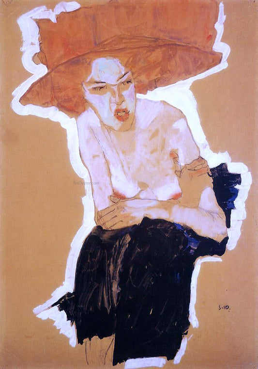 Egon Schiele The Scornful Woman - Canvas Print