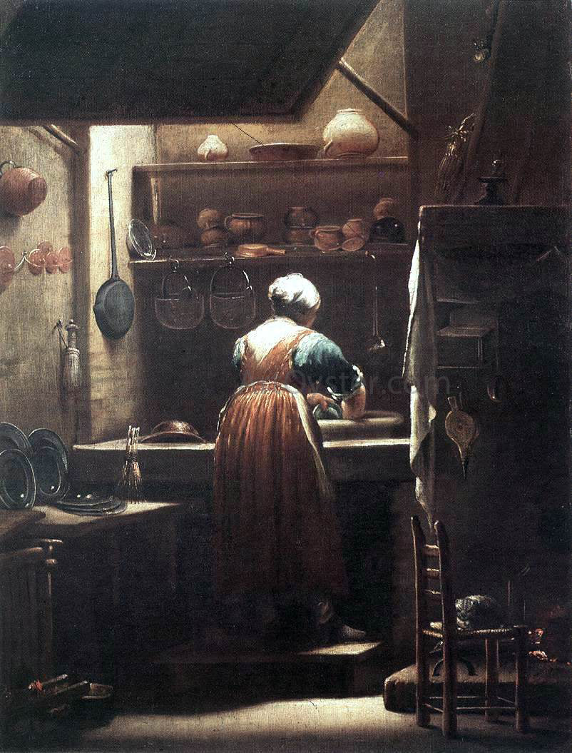 Giuseppe Maria Crespi The Scullery Maid - Canvas Print