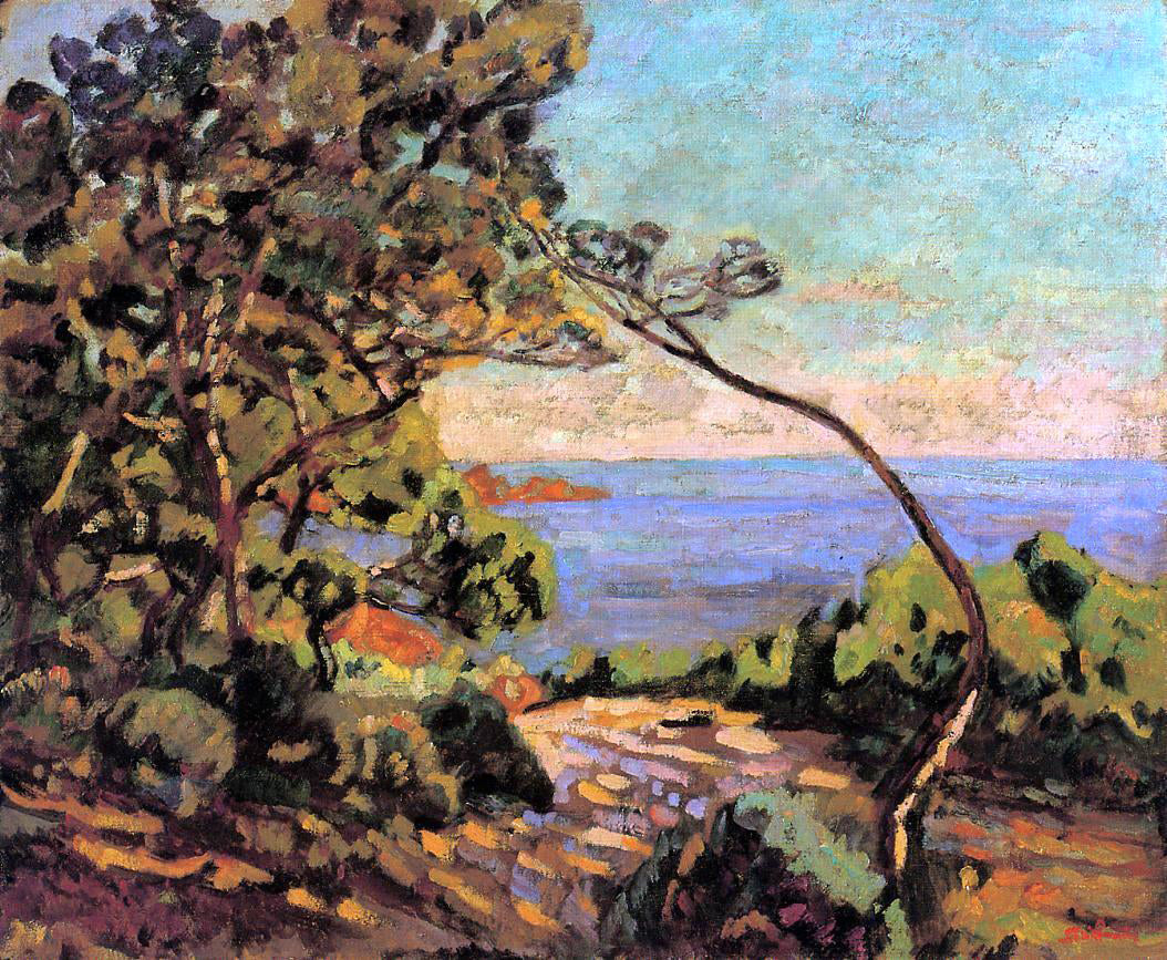 Armand Guillaumin The Sea at Pointe de la Perriere, Saint-Palais - Canvas Print