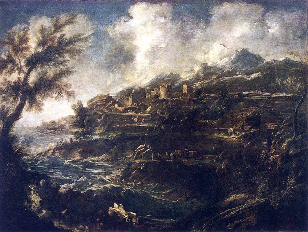 Alessandro Magnasco The Seashore - Canvas Print
