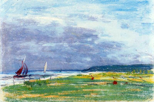 Eugene-Louis Boudin The Seashore - Canvas Print