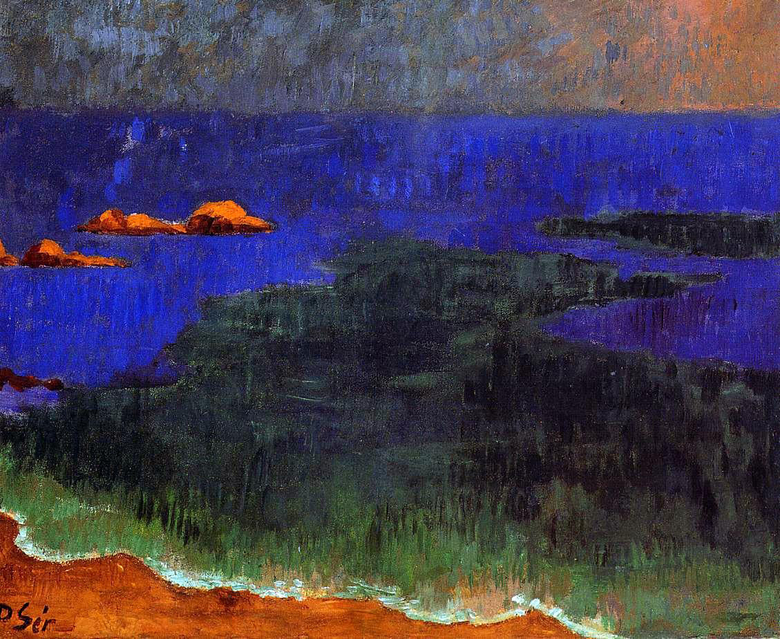 Paul Serusier The Seat at Poldu: Sunset - Canvas Print