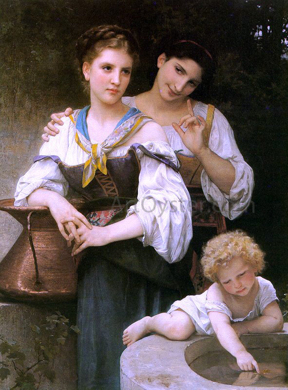 William Adolphe Bouguereau The Secret - Canvas Print