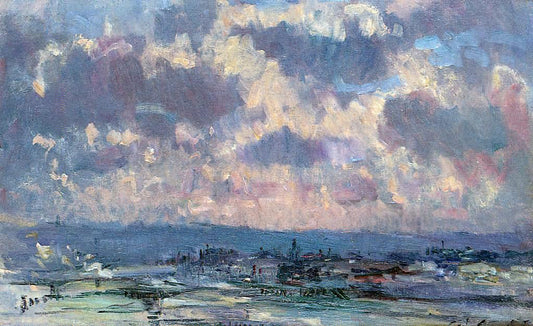 Albert Lebourg The Seine and the Faubourt Saint-Server, Sky Study - Canvas Print