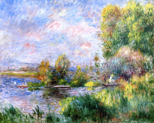 Pierre Auguste Renoir The Seine at Bougival - Canvas Print