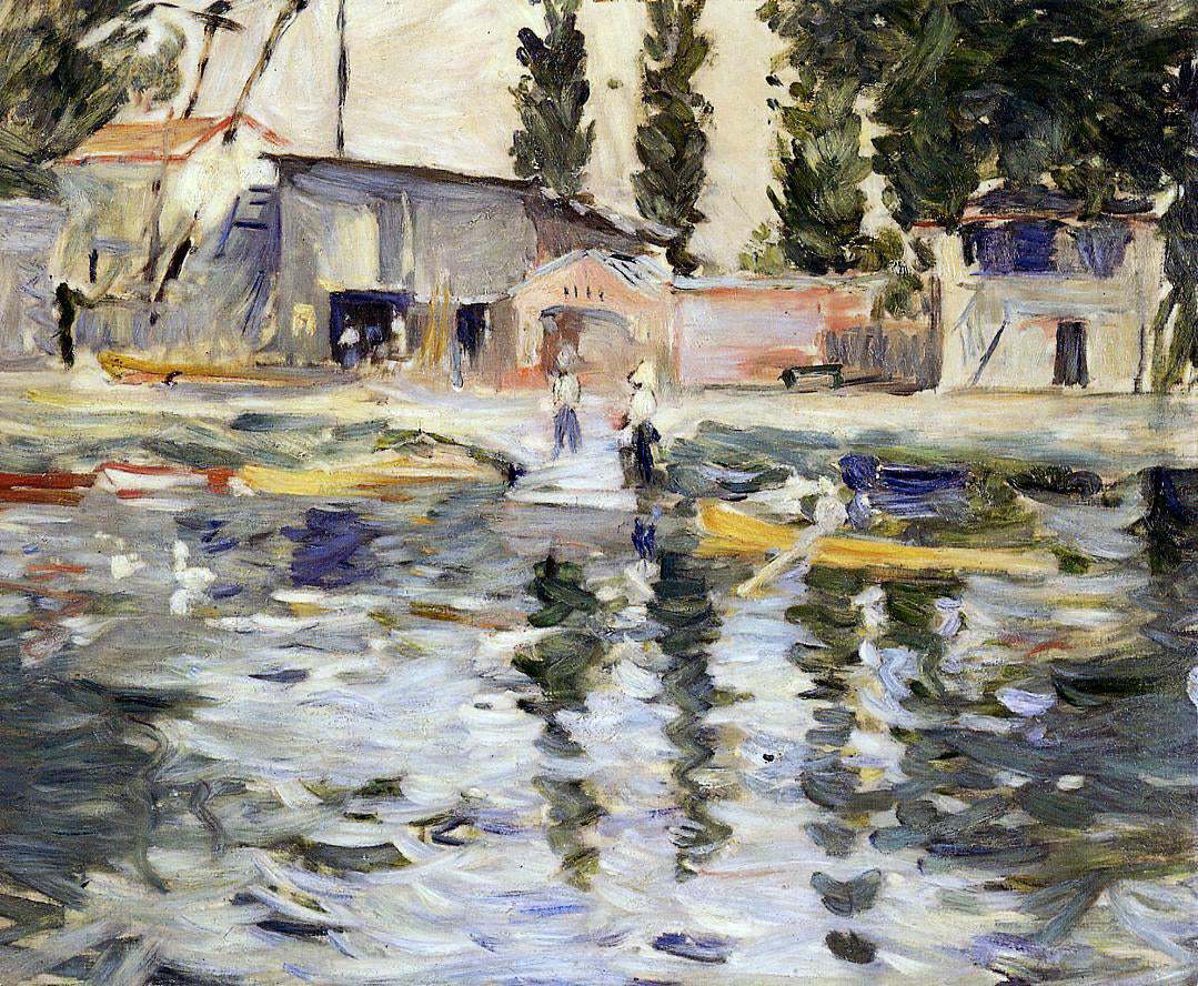 Berthe Morisot The Seine at Bougival - Canvas Print