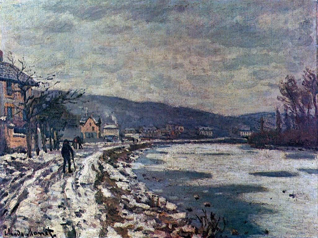 Claude Oscar Monet The Seine at Bougival - Canvas Print