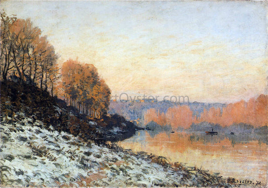 Alfred Sisley The Seine at Bougival in Winter - Canvas Print